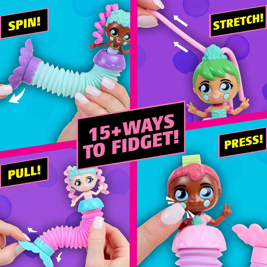 Fashion Fidgets Mermaids Fantasy Series Fidget Doll with Pop Tube Tail – Created by Mrs. Bench