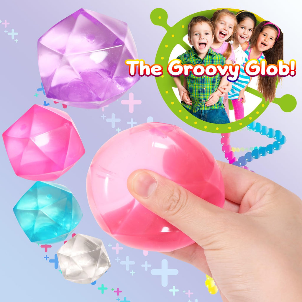 FauKait 4 Pack Mini Squishy Stress Balls - 1.8 Inch Polyhedron Diamond Slow Rise Fidget Toy