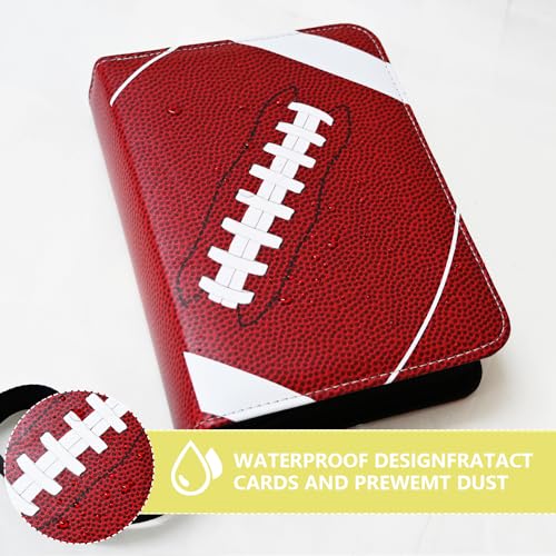 FavorFishFans 400-Card Binder with Removable Sleeves – Red Faux Leather Trading Card Album