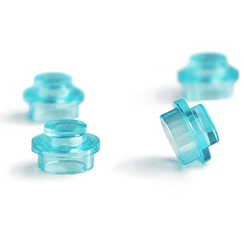 Feleph 1000Pcs Transparent Light Blue 1x1 Round Plates – Compatible Building Bricks for MOC Pixel Art and DIY Decor