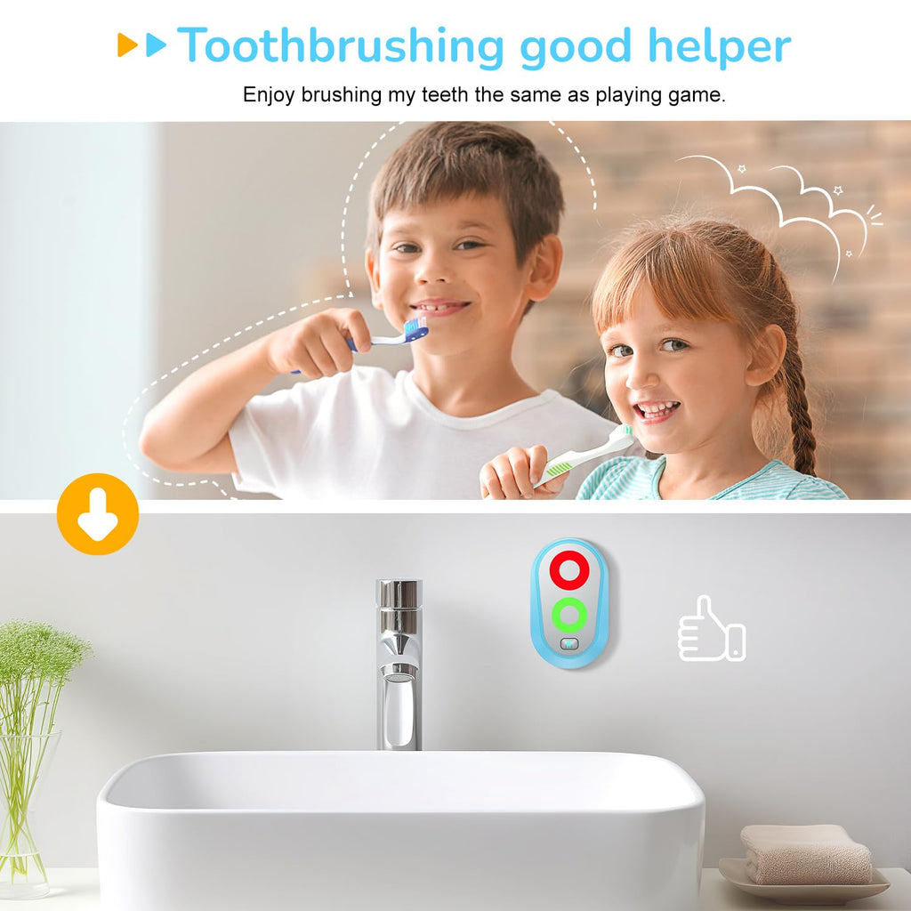 Ferriswheel Blue Toothbrush Timer for Kids – 2-3 Minute Traffic Light Timer, Magnetic Waterproof