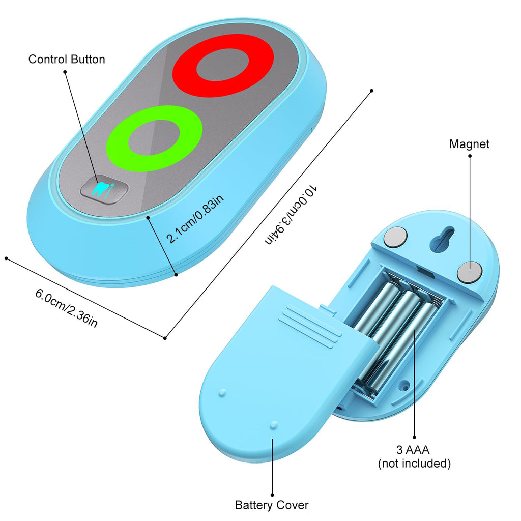 Ferriswheel Blue Toothbrush Timer for Kids – 2-3 Minute Traffic Light Timer, Magnetic Waterproof
