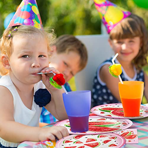 Fesciory 96-Piece Watermelon Birthday Party Supplies - Disposable Tableware Set for 24 Guests
