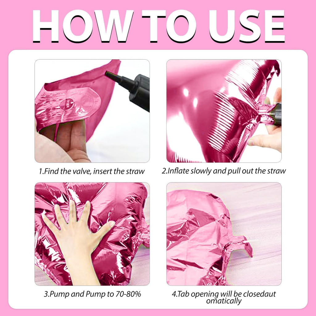 FEYG 25-Pack Pearl Pink and Silver Double-Sided Square Foil Balloons – 19 Inch Wall Arch Kit for Party Decor