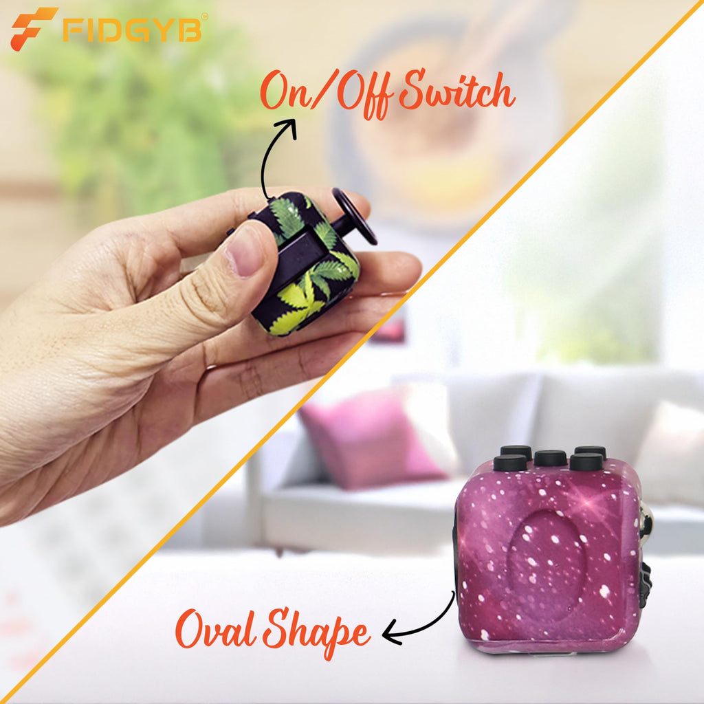 FIDGYB 2-Pack Cube Fidget Toy – Quiet Sensory Toy for Anxiety and Focus