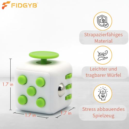 FIDGYB Cube Fidget Toy 2-Pack (Starry + LGB) – Quiet Sensory Stress Relief for Adults & Kids