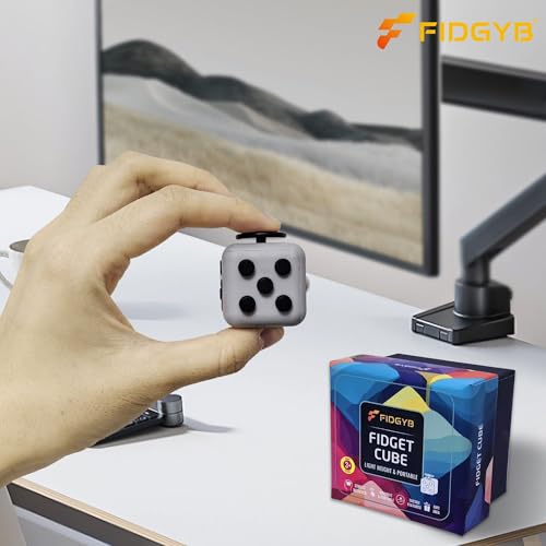 FIDGYB Cube Fidget Toy 2-Pack (Starry + LGB) – Quiet Sensory Stress Relief for Adults & Kids
