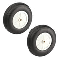 Fielect 4 Inch RC Airplane PU Sponge Tires - Lightweight Plastic Hub Wheels Set of 2