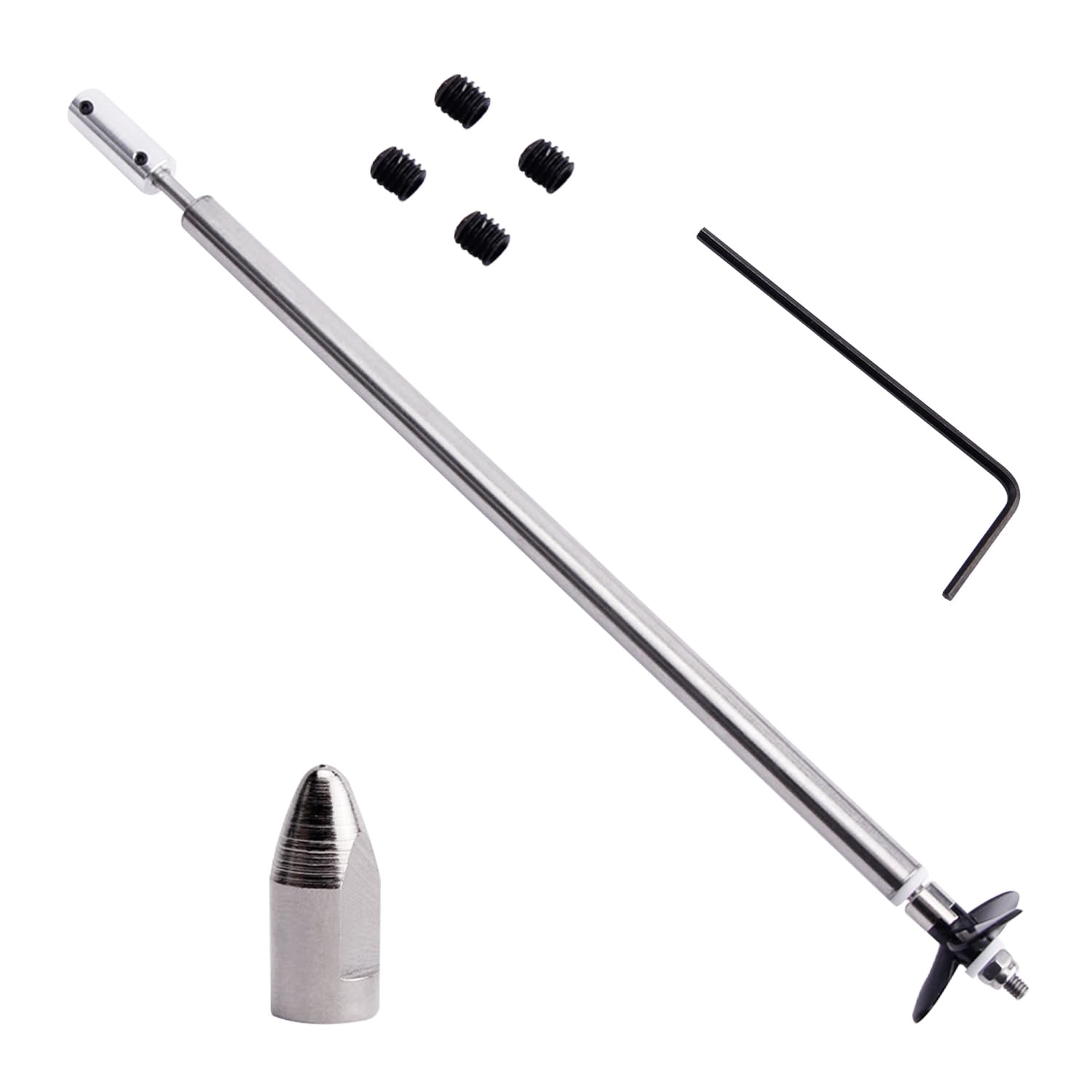 Fielect RC Boat Drive Shaft Assembly 20cm Shaft, 15cm Sleeve, 36mm Propeller for 3mm Motor Shaft