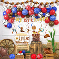Fiesec My First Rodeo Boy's 1st Birthday Decorations Kit – 99 Pieces Cowboy Party Set with Balloons, Banners, Cake Topper