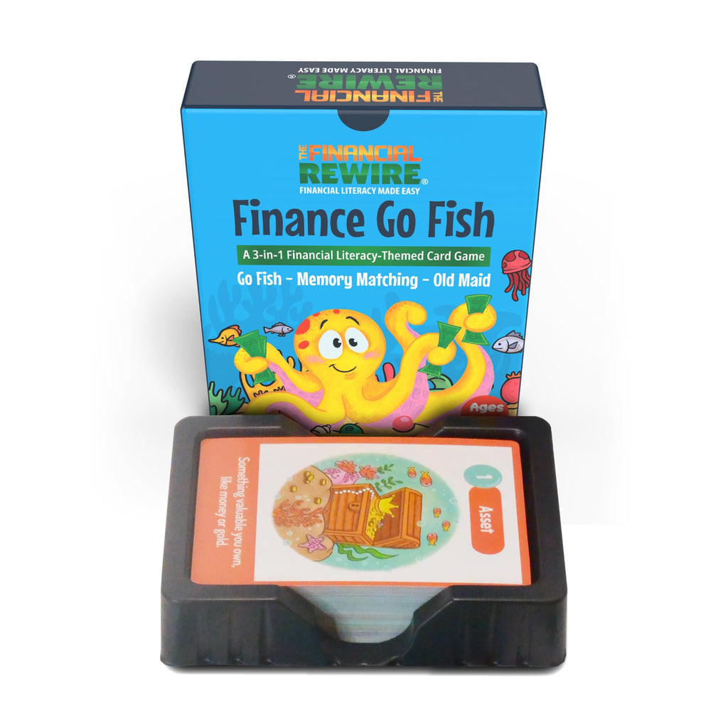 Finance Go Fish – 3-in-1 Financial Literacy Card Game for Kids Ages 5–12