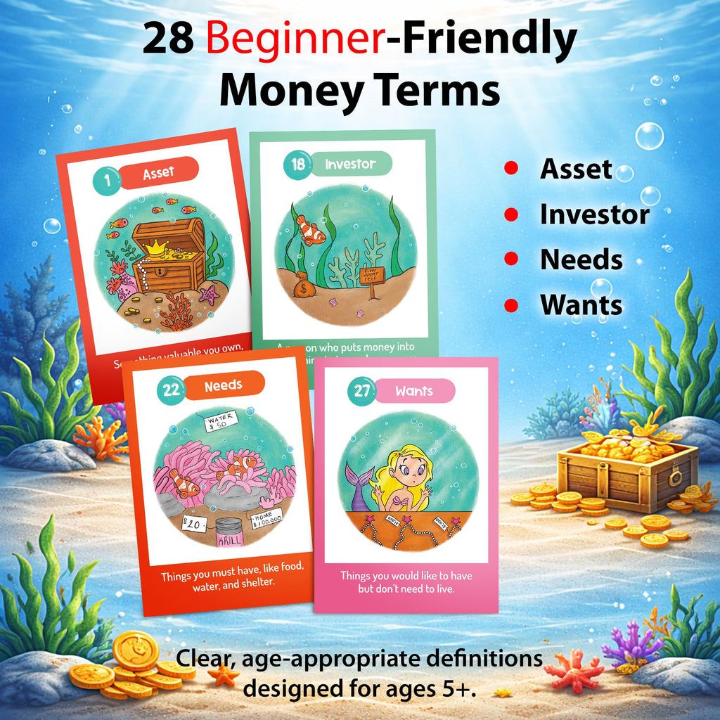 Finance Go Fish – 3-in-1 Financial Literacy Card Game for Kids Ages 5–12
