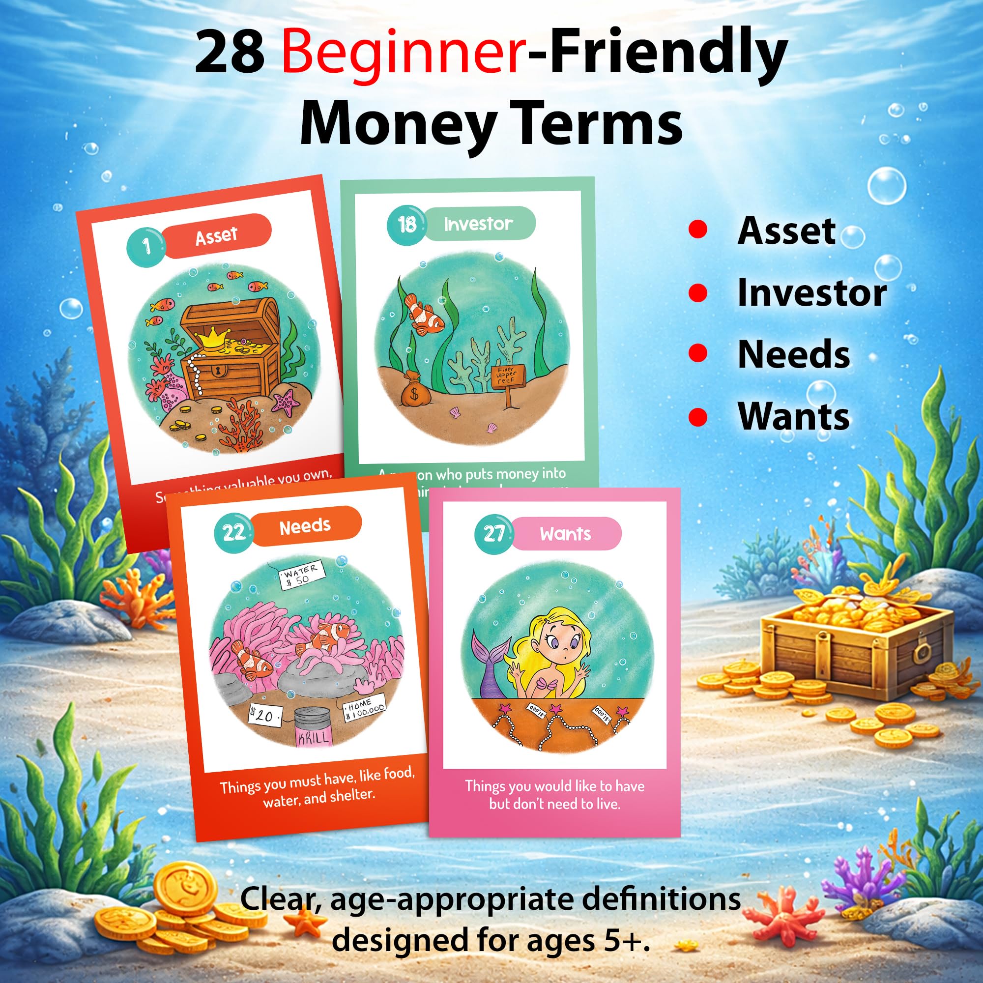 Finance Go Fish – 3-in-1 Financial Literacy Card Game for Kids Ages 5–12
