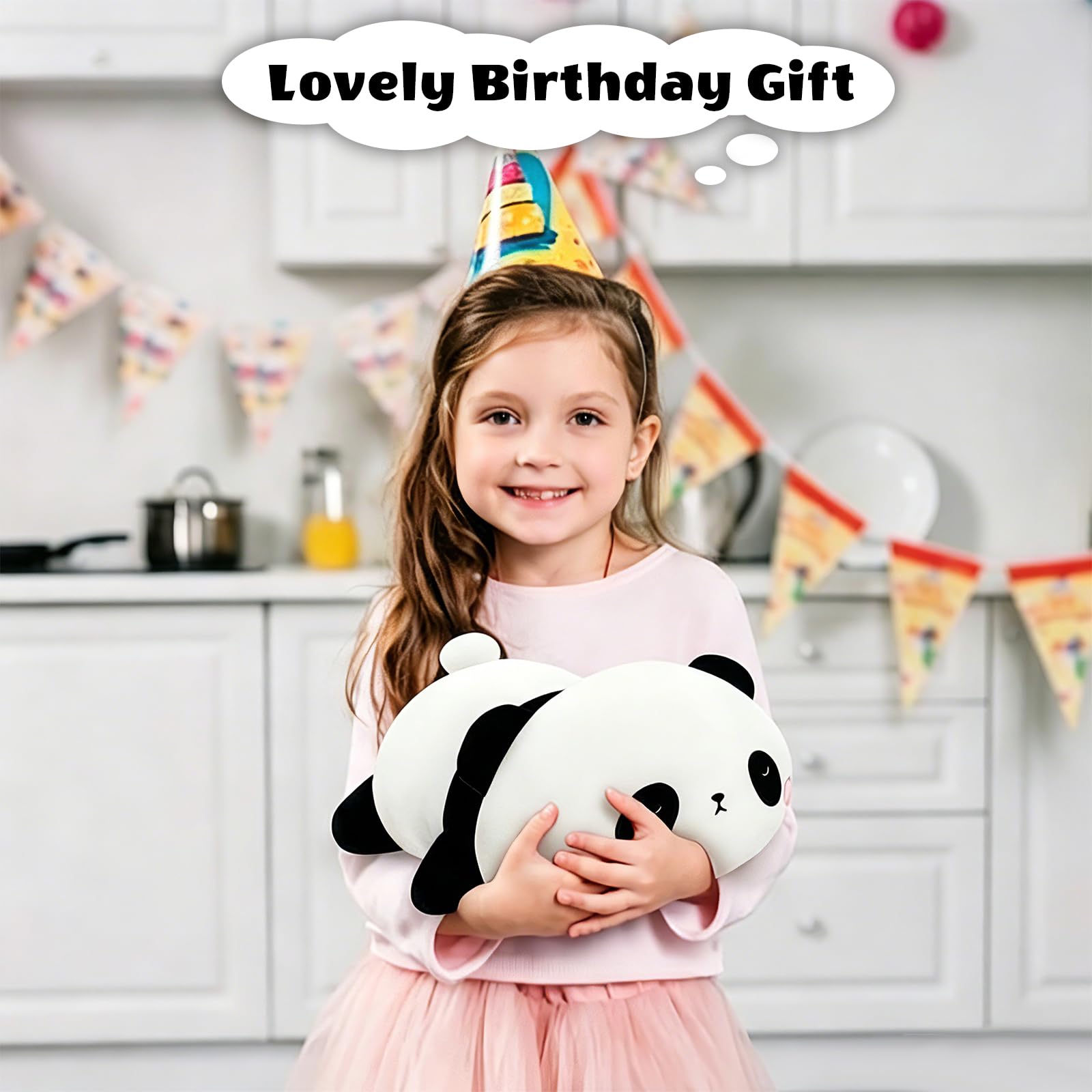 Finebee Weighted Panda Stuffed Animal 9.8 Inch - Soft Comfort Plush Toy for Kids and Adults