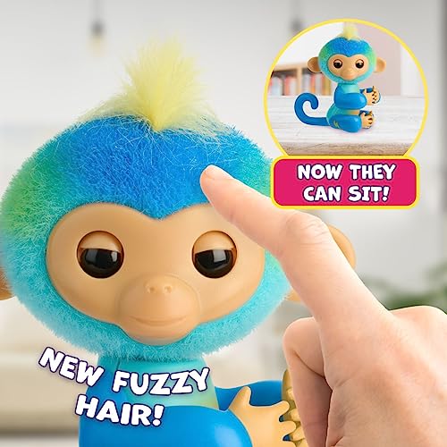 Fingerlings Leo (Blue) Interactive Baby Monkey – 70+ Sounds & Touch Reactions