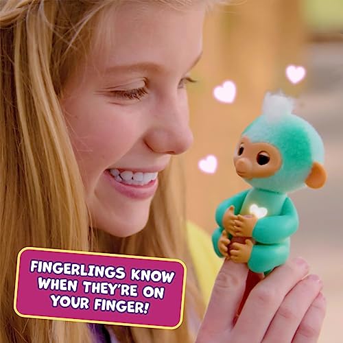 Fingerlings Leo (Blue) Interactive Baby Monkey – 70+ Sounds & Touch Reactions