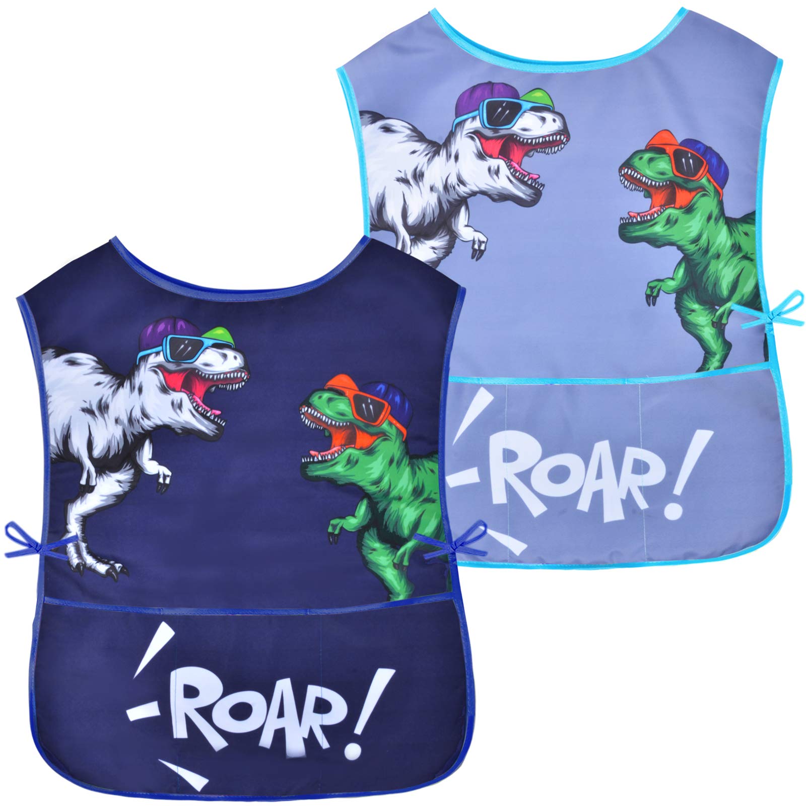 Fiodrimy Kids Art Smock – Waterproof Painting Apron with Pockets for Ages 2-7