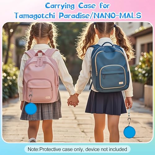 FIOPAZ Blue Hard EVA Carrying Case for Tamagotchi Paradise & NANO-MALS with Lanyard