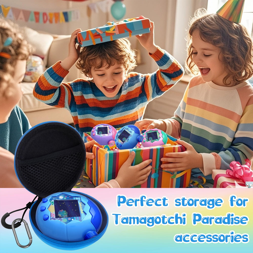 FIOPAZ Blue Hard EVA Carrying Case for Tamagotchi Paradise & NANO-MALS with Lanyard