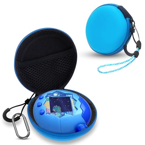FIOPAZ Blue Hard EVA Carrying Case for Tamagotchi Paradise & NANO-MALS with Lanyard