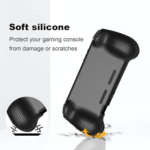 FIOPAZ Silicone Case for Anbernic RG556 – Soft, Washable Protective Cover with Anti-Slip Back and Lanyard