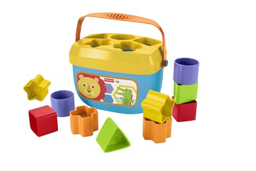 Fisher-Price Baby's First Blocks: 10 Shape Sorting & Stacking Toy for Infants 6+ Months