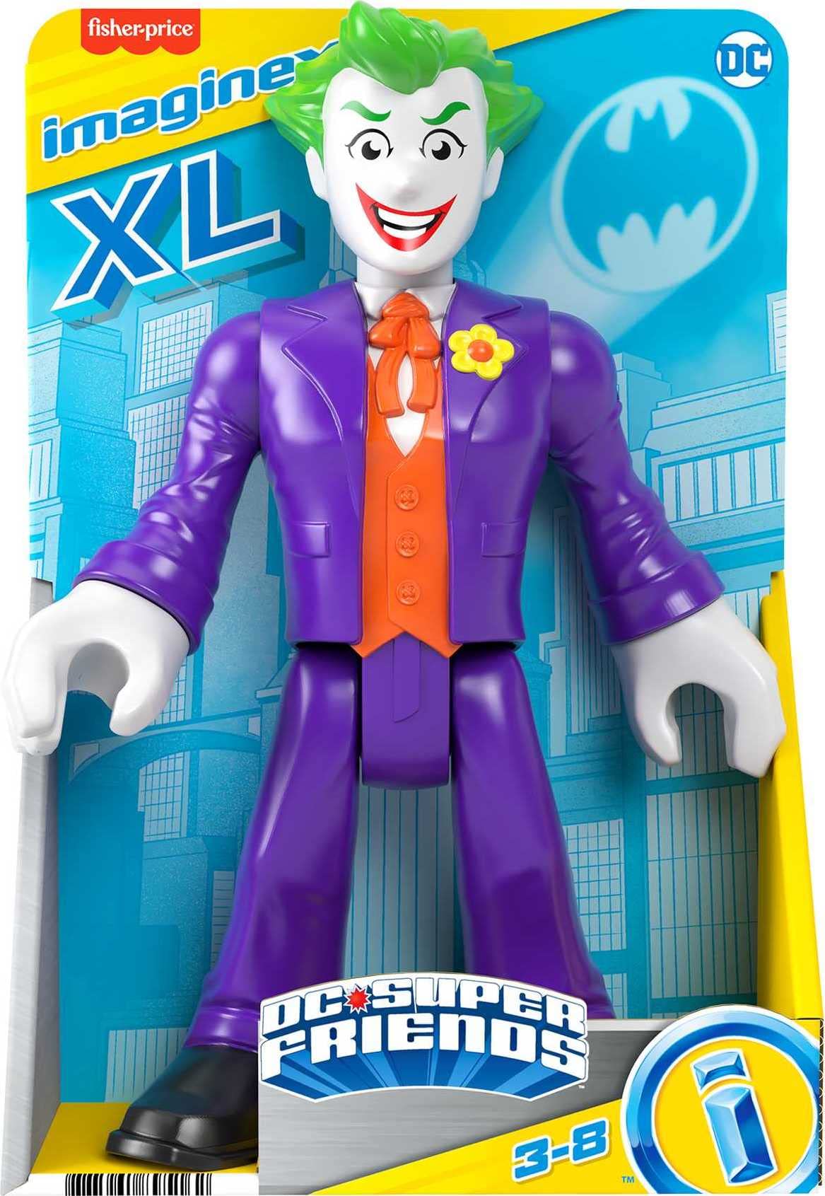 Fisher-Price Imaginext DC Super Friends The Joker XL 10-Inch Poseable Action Figure for Kids Ages 3-8