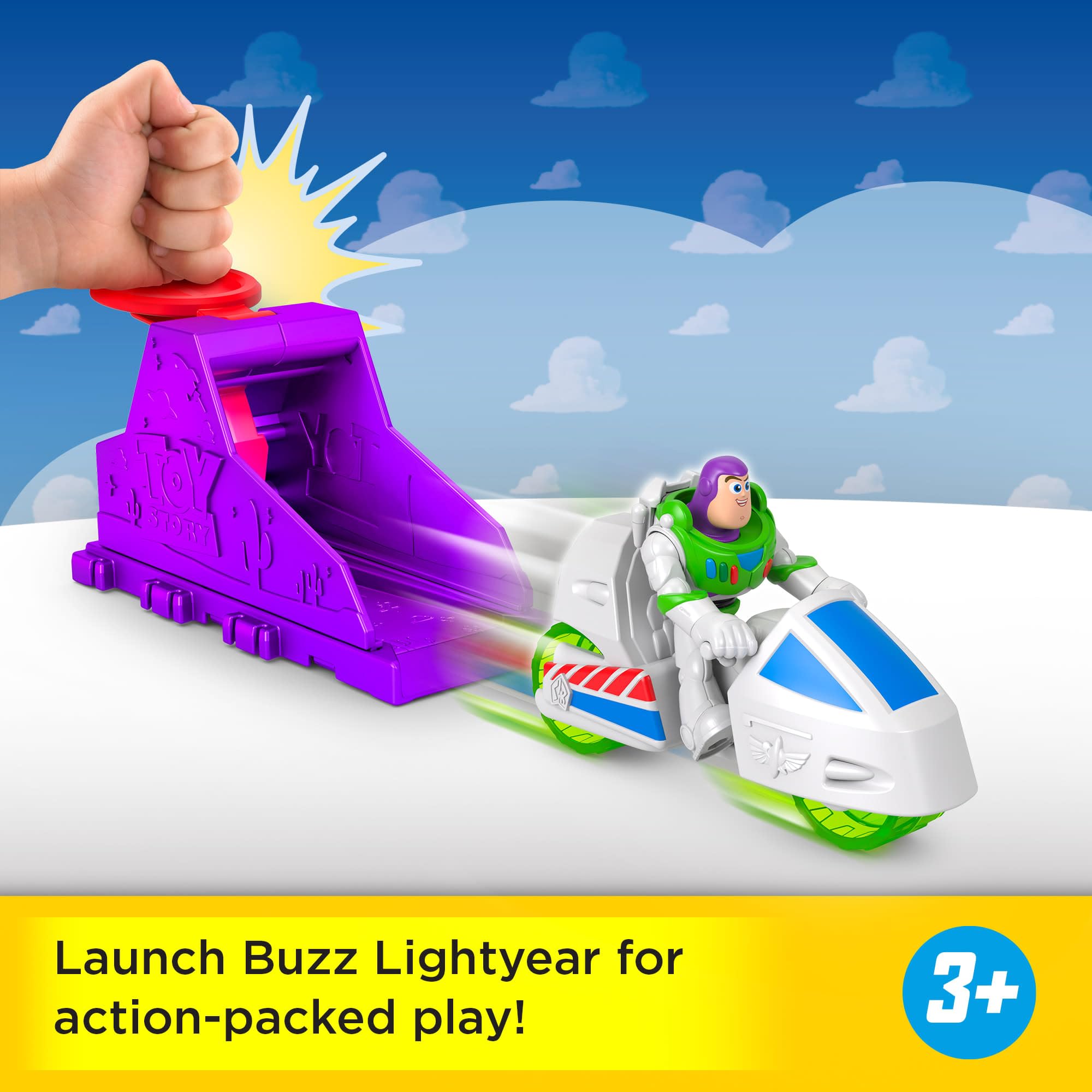 Fisher-Price Imaginext Toy Story Launcher Set with Buzz Lightyear Figure and Vehicle