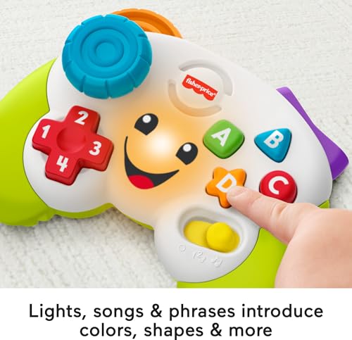 Fisher-Price Laugh & Learn Game Controller: Green Musical Pretend Play Toy for Babies 6+ Months