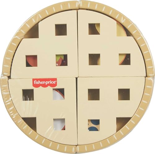 Fisher-Price Wooden Fruit Pie Pretend Play Set – 16-Piece FSC-Certified Wood Toy for Kids Ages 3+