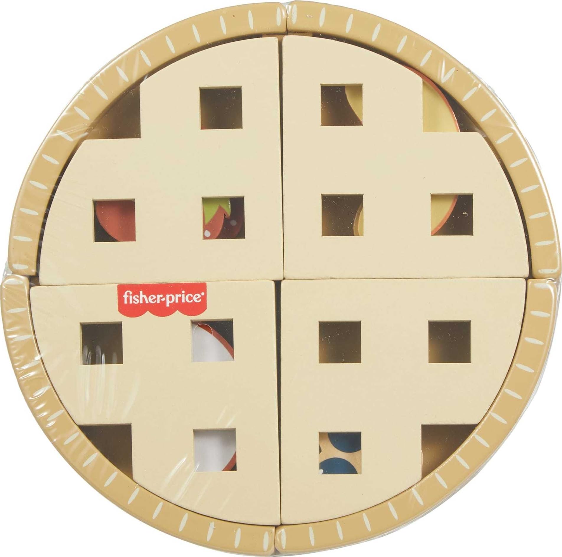 Fisher-Price Wooden Fruit Pie Pretend Play Set – 16-Piece FSC-Certified Wood Toy for Kids Ages 3+