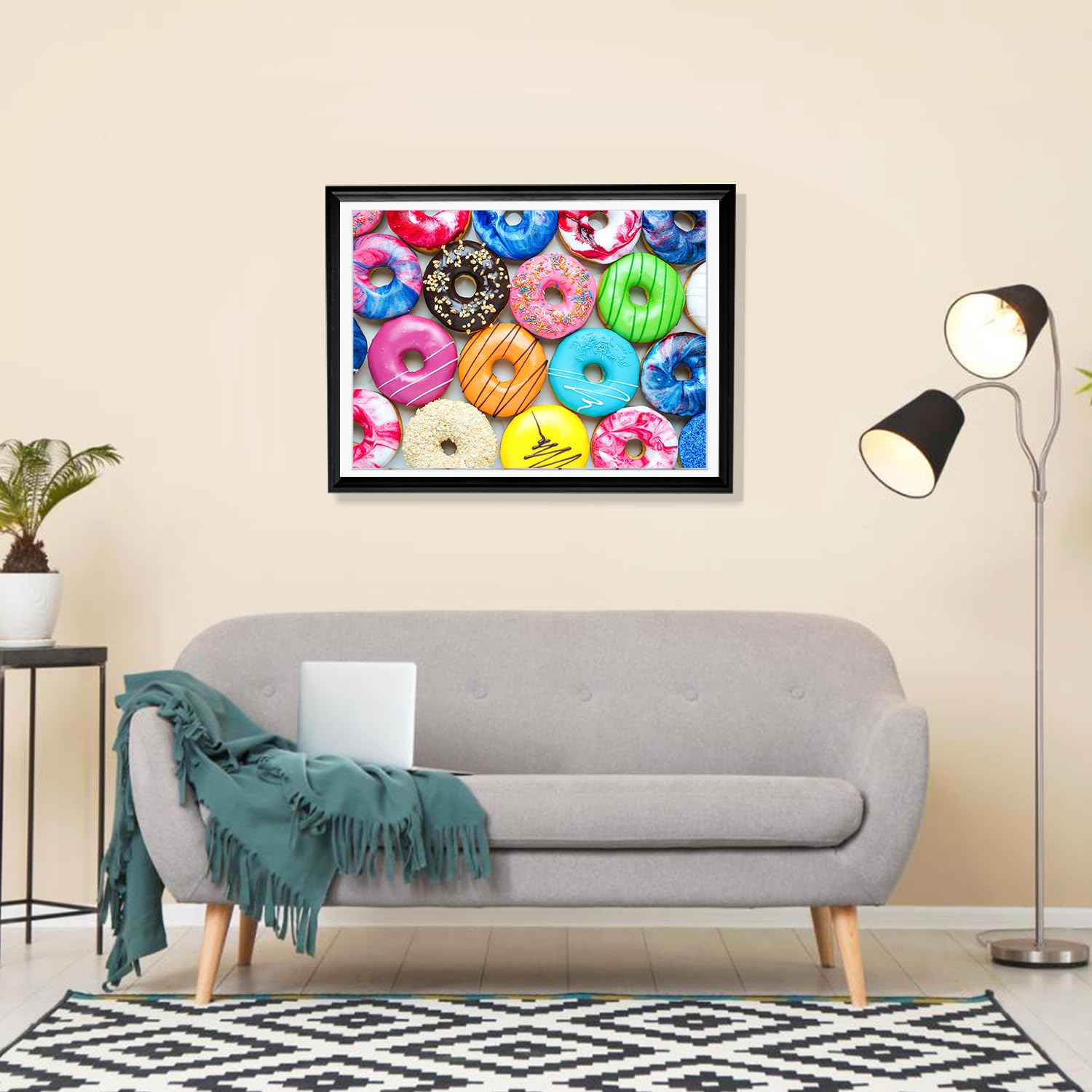Fishwisdom 500-Piece Donut Cupcake Jigsaw Puzzle – 20.5x15 inch, Eco-Friendly, with Poster & Bag
