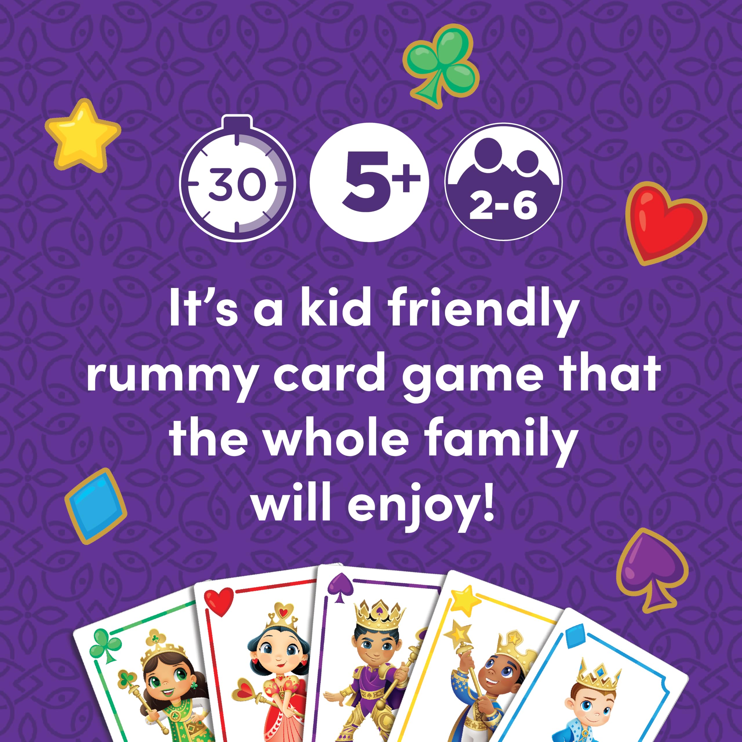 Five Crowns Jr. Card Game for Kids – Simplified Rummy with Rotating Wild Cards, Ages 5+