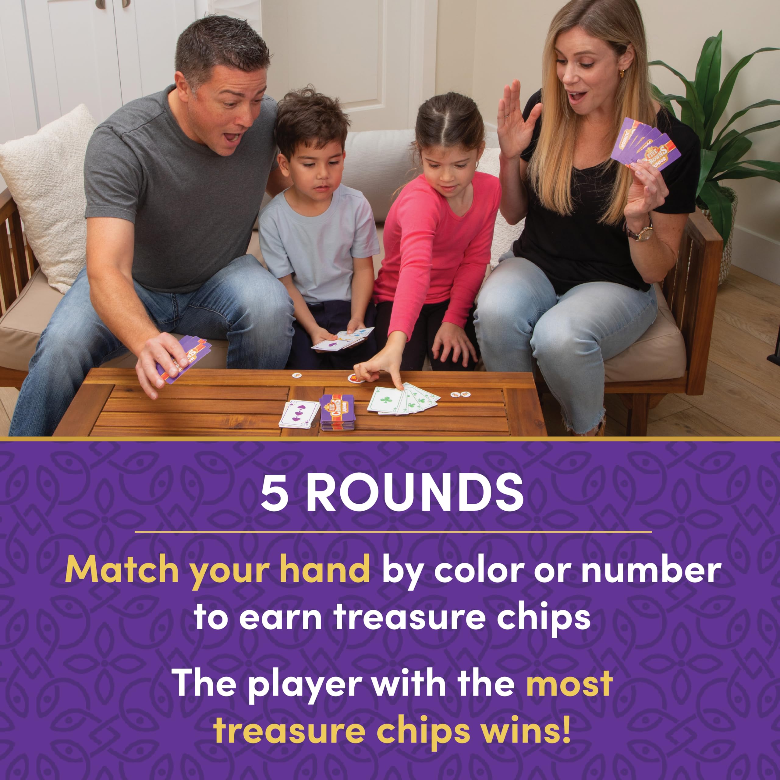 Five Crowns Jr. Card Game for Kids – Simplified Rummy with Rotating Wild Cards, Ages 5+