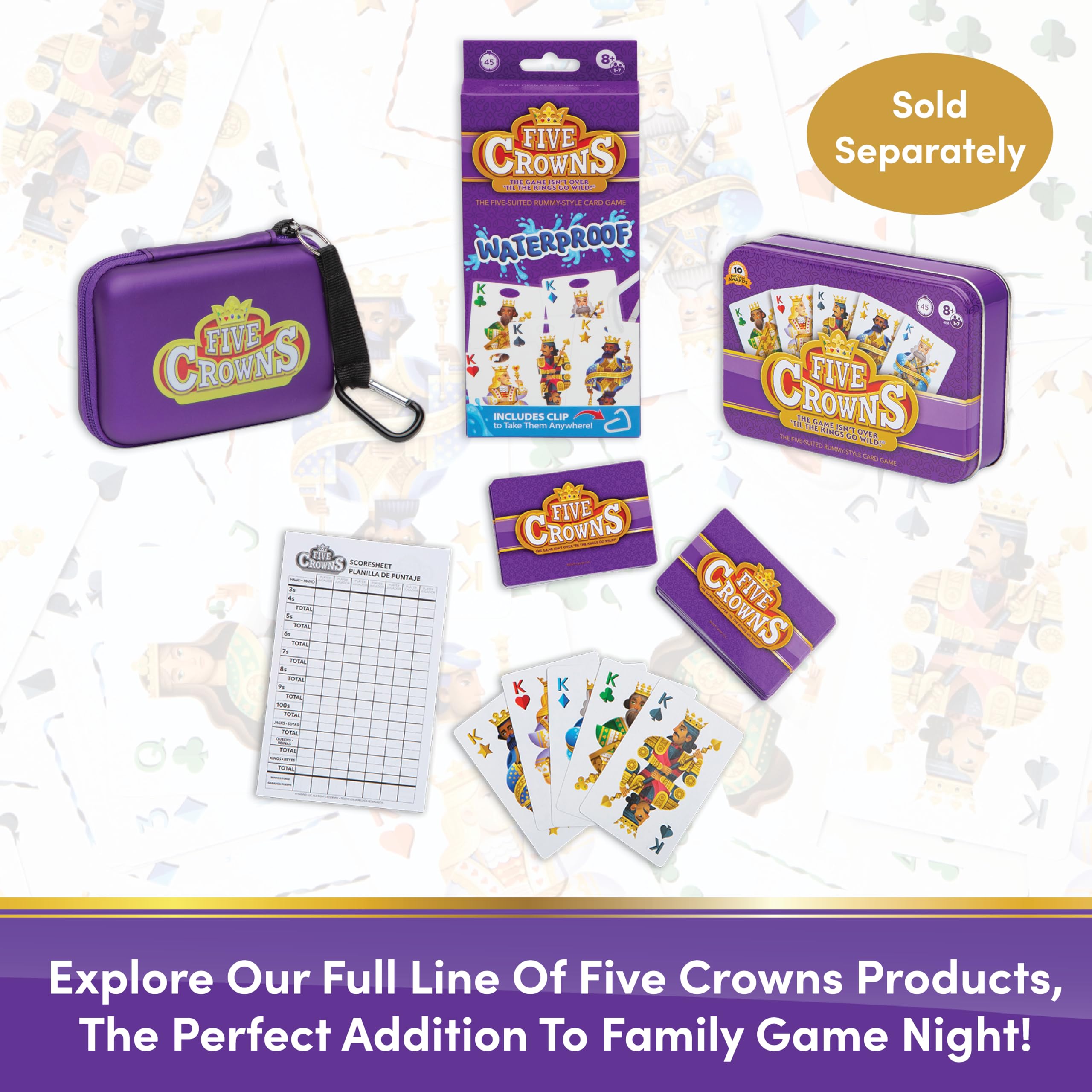 Five Crowns Jr. Card Game for Kids – Simplified Rummy with Rotating Wild Cards, Ages 5+