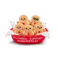 Five Gingerbread Plush Toys with Individual Personalities and Soft Carrier Basket by Relatable