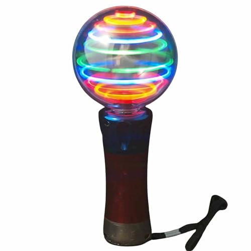 Flashing Panda Meteor Storm LED Spinner Wand – Light-Up Magic Ball with Changing Patterns for Parties and Sensory Play