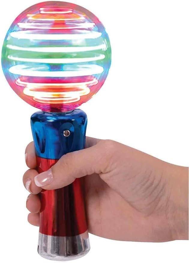 Flashing Panda Meteor Storm LED Spinner Wand – Light-Up Magic Ball with Changing Patterns for Parties and Sensory Play