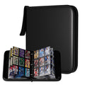 FLEKKO 720-Card PU Leather Binder - 9 Pocket 40 Pages, Water-Resistant Black Trading Card Album for MTG, Sports Cards