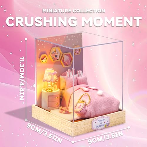 Flever Crushing Moment Dollhouse Miniature DIY Kit – Creative Room with Furniture for Romantic Gift