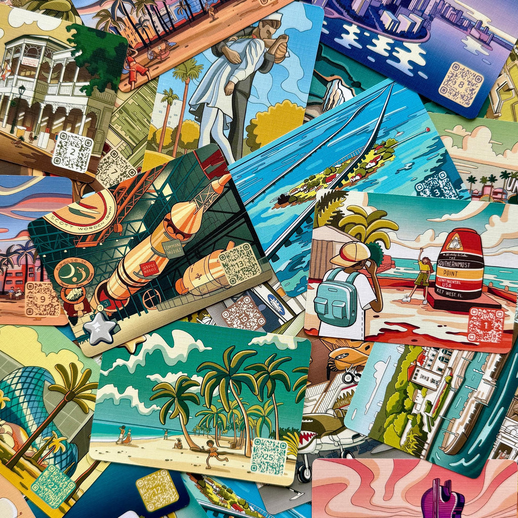 Florida Landmarks Memory Game – 50 Cards with QR Facts, Ages 7+