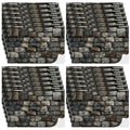 Flutesan 12-Piece Self-Adhesive Dollhouse Wallpaper & Flooring Set – Stone Pattern, 8.27x11.69 Inch Sheets