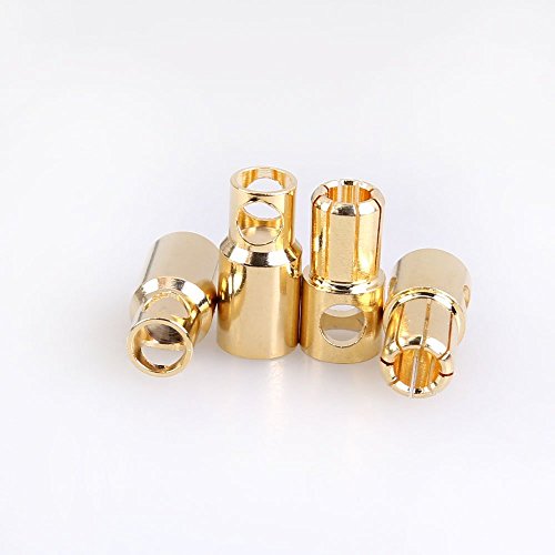 FLY RC 20 Pairs Gold Plated 6mm Bullet Connectors for RC Motor ESC Battery (60A)