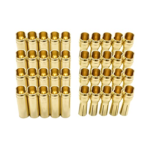 FLY RC EC5 Banana Plug Connectors 10 Pairs Male Female 5mm Gold Bullet for RC Batteries ESC
