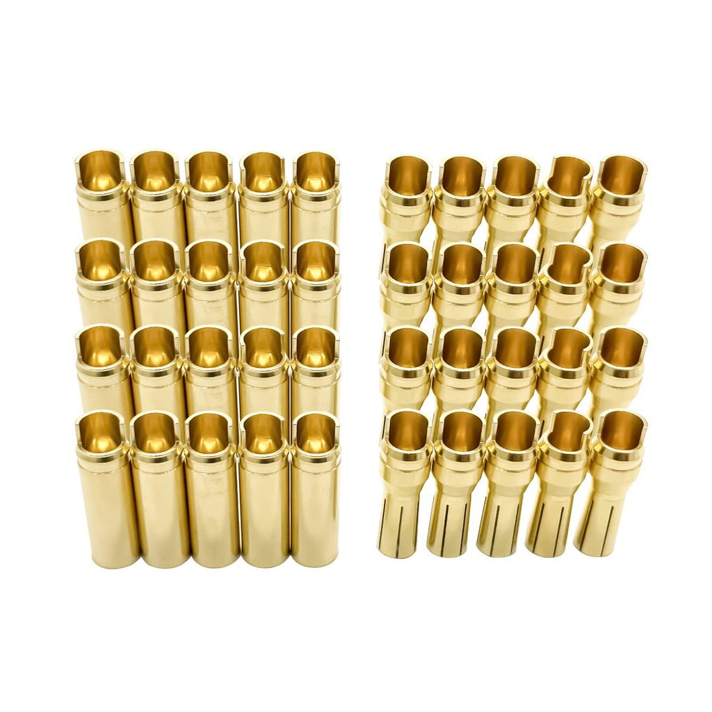 FLY RC EC5 Banana Plug Connectors 10 Pairs Male Female 5mm Gold Bullet for RC Batteries ESC