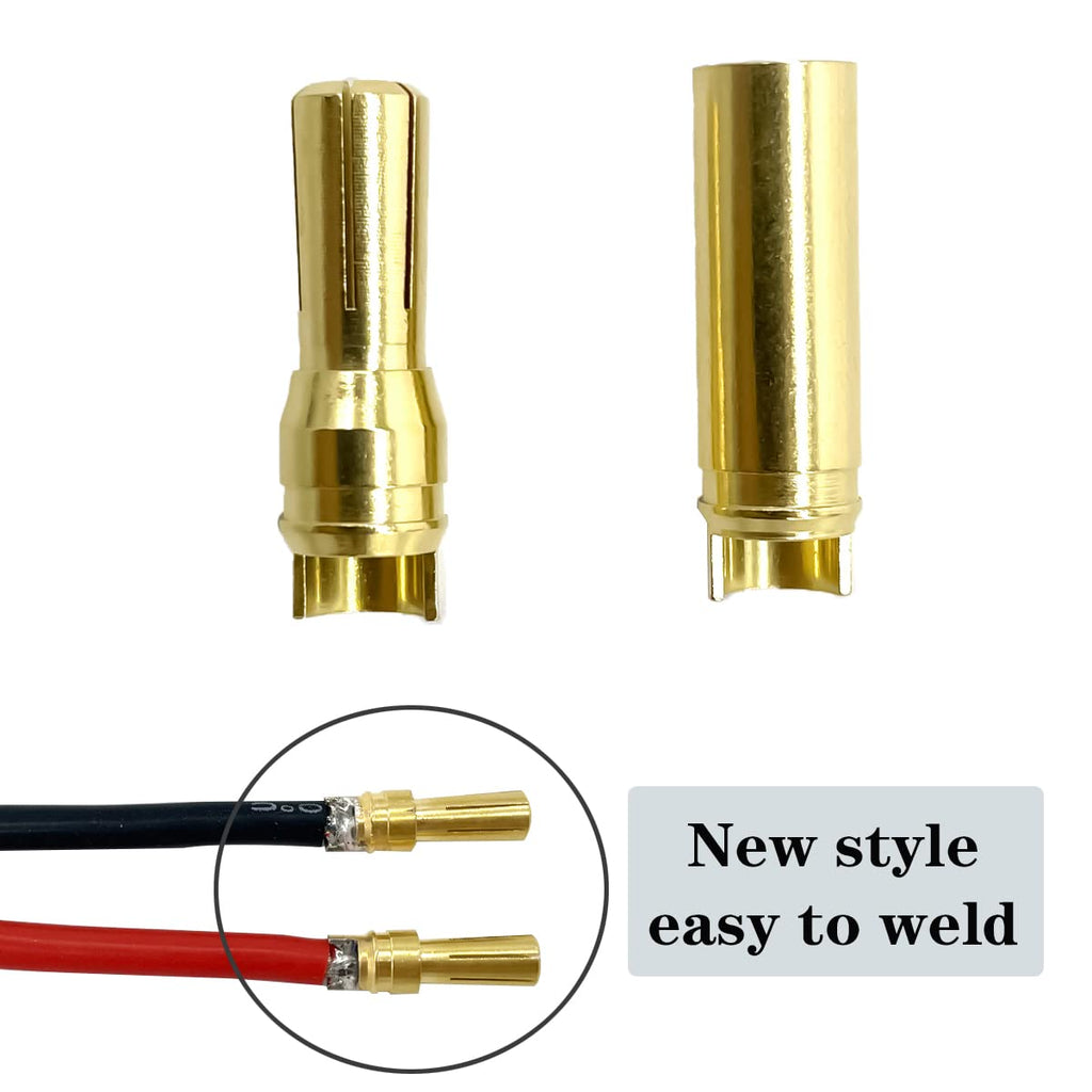 FLY RC EC5 Banana Plug Connectors 10 Pairs Male Female 5mm Gold Bullet for RC Batteries ESC