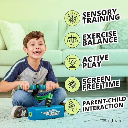 Flybar My First Foam Pogo Jumper - Blue - Bungee Pogo Stick for Kids Ages 3+, Safe Indoor/Outdoor Fun, Supports Up to 250 lbs