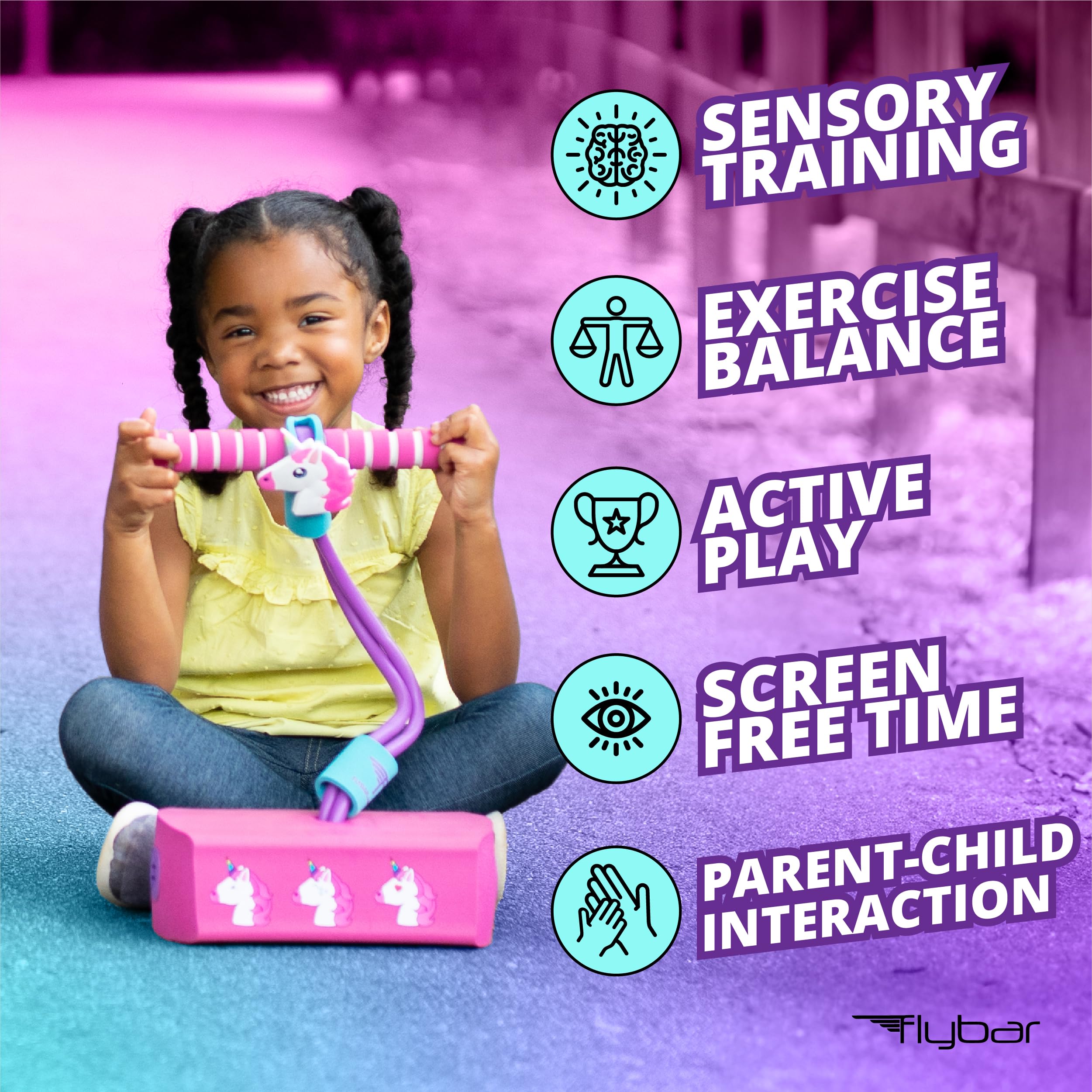 Flybar My First Foam Pogo Jumper - Unicorn Design, Safe Pogo Stick for Toddlers Ages 3+, Supports up to 250lbs