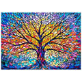 Flyhour Tree of Life Mosaic 1000-Piece Jigsaw Puzzle for Adults – Challenging, with Letters on Back