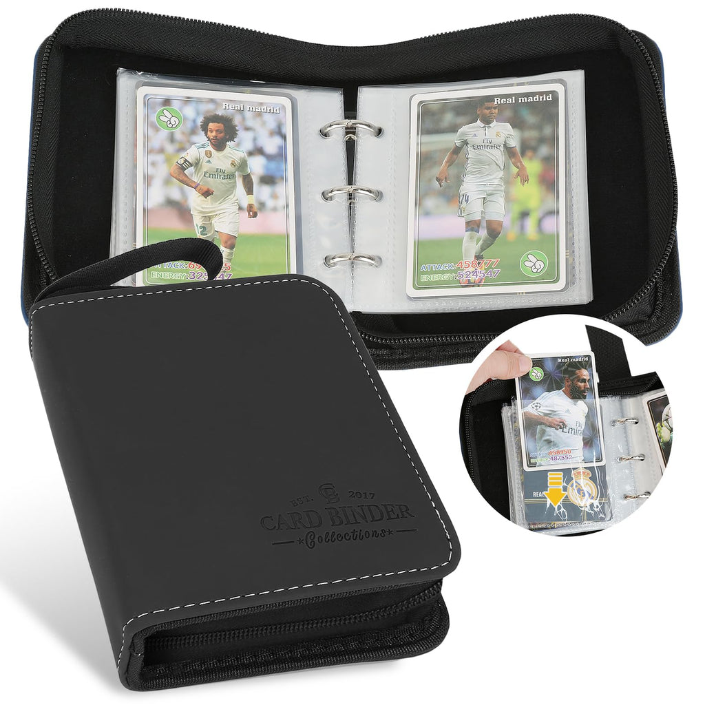 Foalgo 1-Pocket Trading Card Binder – 80-Card Album Folder for MTG, Yu-Gi-Oh, Baseball Cards (Black)